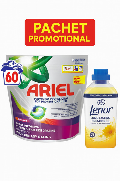 Ariel Profesional Color 60 bucati+ Lenor