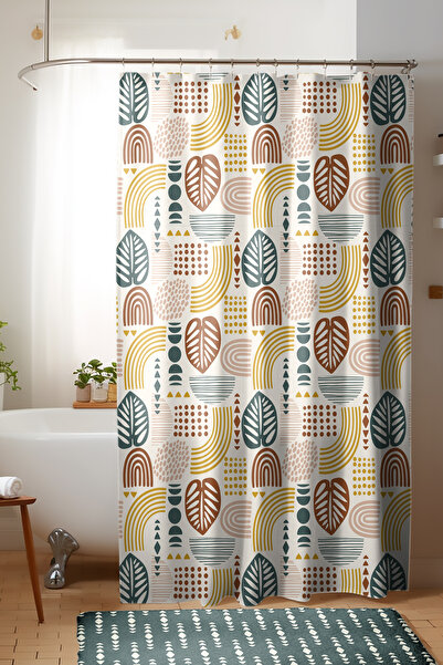 Moud's ستارة حمام، ستارة دش بنمط خريفي مجرد، ستارة حوض استحمام، حلقة 175×200 ...