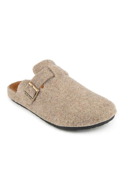 Muya Hopea 36911 Anatomical Felt Women's Slippers Beige