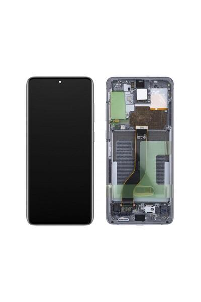 Samsung Ecran cu ecran tactil Galaxy S20+ 5G G986 / S20+ G985 cu Rama Gri (Gr...