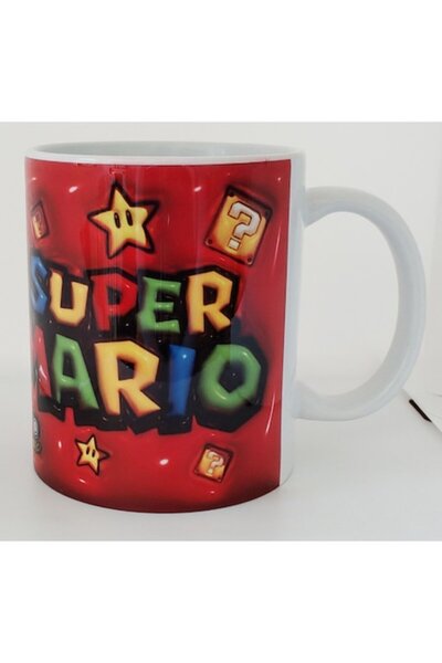 CRD PRINT Personalized 'Super Mario' Ceramic Mug, White, 330 ml