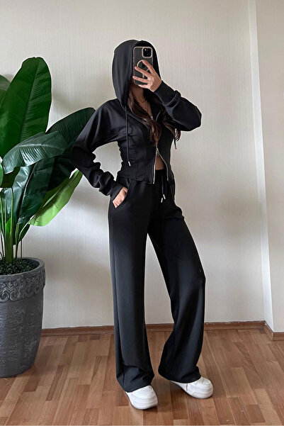 Nazline Women's Sweatshirt Sweatpants 2-Piece Top and Bottom Set