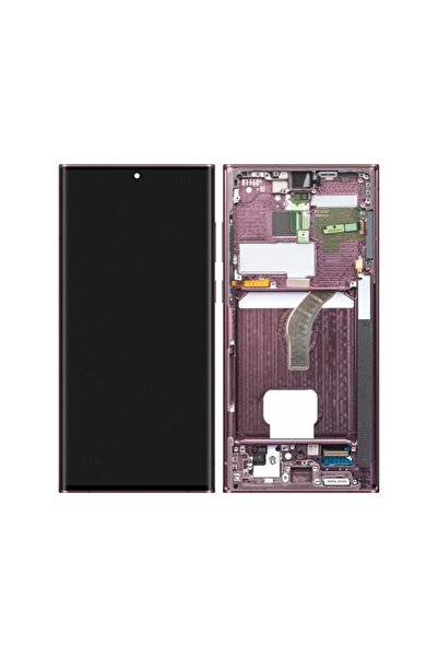 Samsung Display cu Touchscreen Galaxy S22 Ultra 5G S908 cu Rama Visiniu Service Pack GH82-27488B