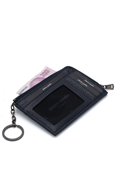 Pierre Cardin Navy Blue Unisex Leather Card Holder 1750H6Z