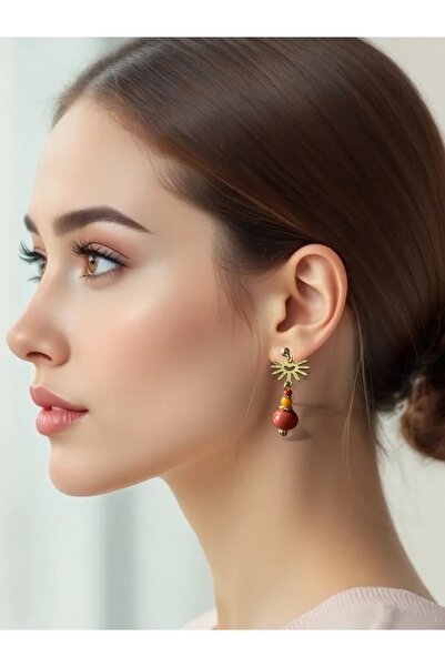 dela otantik Handmade Sun Figured Authentic Dangle Earrings – Colorful Beaded Ethnic Boho Design Bijouterie Jewelry