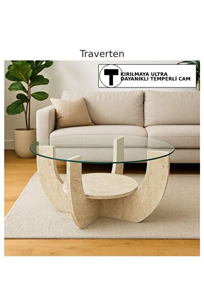 GKN CONCEPT Star Orta Cam Sehpa İki Katlı 71,5 cm