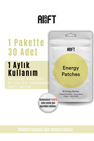 airoft Energy Bant – Günlük Enerji Desteği Sunan Bitkisel Bant 30 Adet Yeni N...