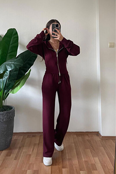 Nazline Women's Sweatshirt Sweatpants 2-Piece Top and Bottom Set