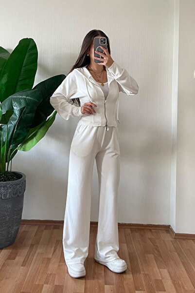 Nazline Women's Sweatshirt Sweatpants 2-Piece Top and Bottom Set