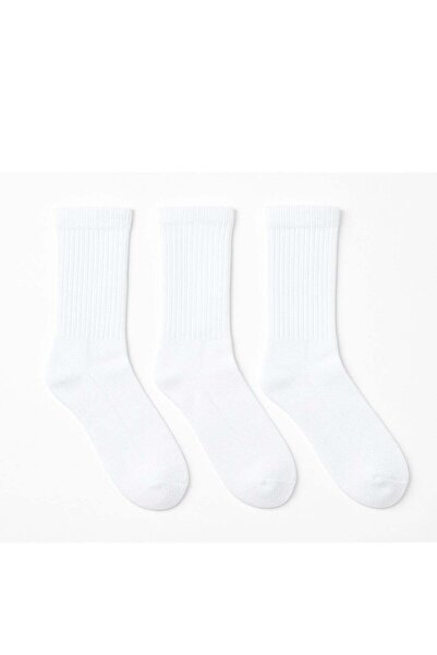 OneDay White Cotton Socks – 3 Pairs, Comfortable and Practical Unisex