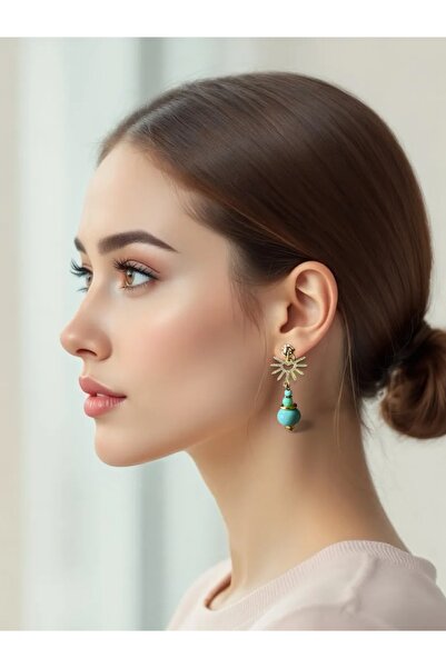 dela otantik Handmade Sun Figured Authentic Dangle Earrings – Colorful Beaded...