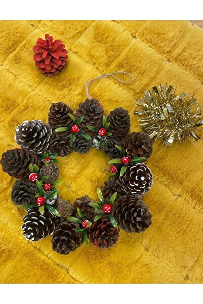 Marrone زينة باب مزينة بالفطر والكولينيا، إكليل رأس السنة الجديدة