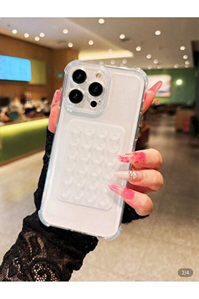 Caselya طقم حافظة شفافة وحامل هاتف لاصق لآيفون 15 برو ماكس مكون من قطعتين