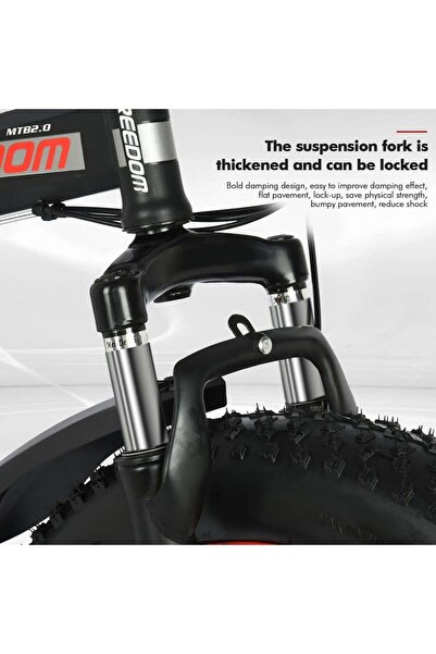 Generic 26-inch Foldable Mountain Bike, Red/Black DG26