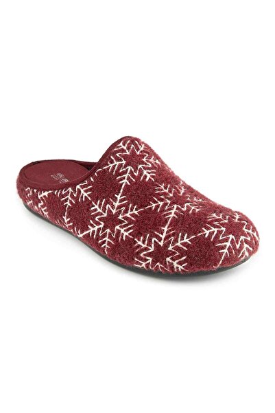 Muya Bilis 36912 Anatomical Felt Women's Slippers Burgundy