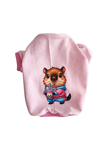 atelyu Cat Dog Outfit Thin Squirrel Pink Sweatshirt
