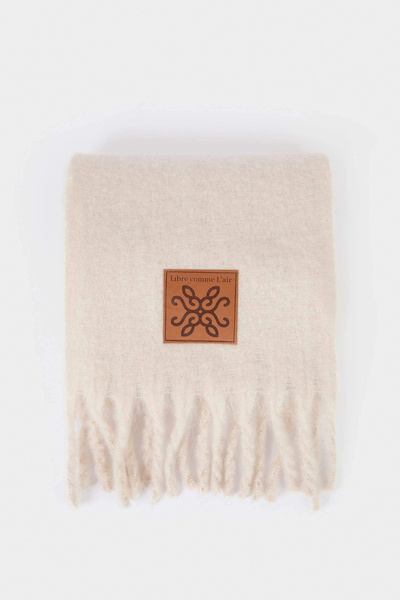 DeFacto F3427Axer102 Ecru Women's Woven Label Scarf