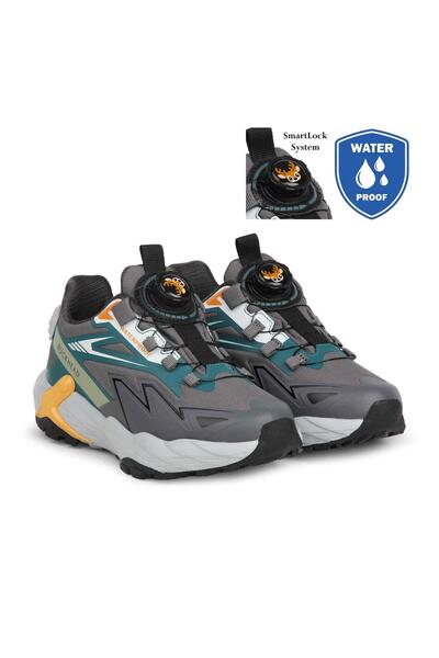 BUCKHEAD 3055 Napolyon Αδιάβροχα-Ανατομικά Παιδικά Παπούτσια. Σκούρο γκρι