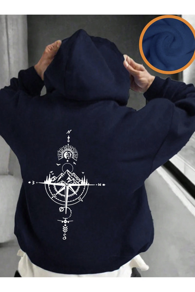 COHERENT Hanorac supradimensionat din bumbac cu glugă, unisex, pentru bărbați...