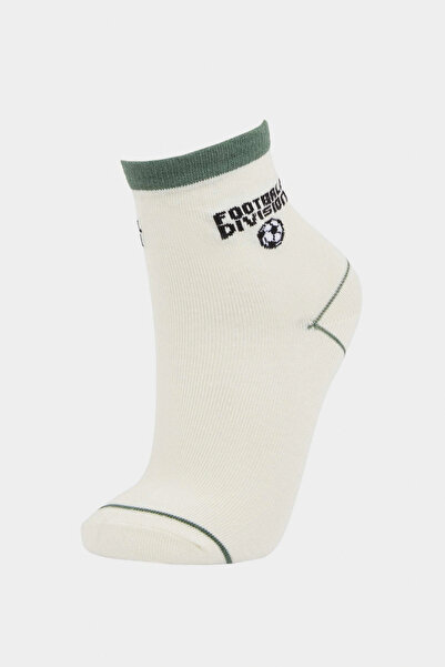 DeFacto F4719A8KR1 Многоцветни дълги памучни чорапи за момчета, 5 чифта