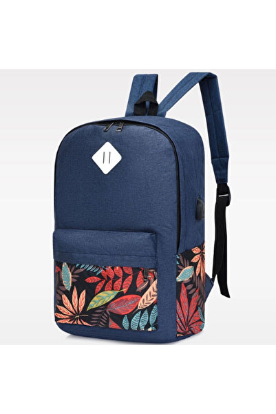 Muchmy 3-Piece Leaf Pattern Backpack Set Travel Bags Laptop Casual Bag Set