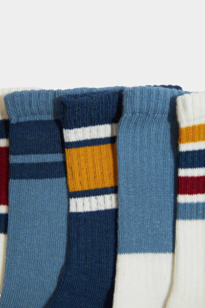 DeFacto F4722A8Kr1 Multi-Colored Boys' 5-Piece Cotton Long Socks