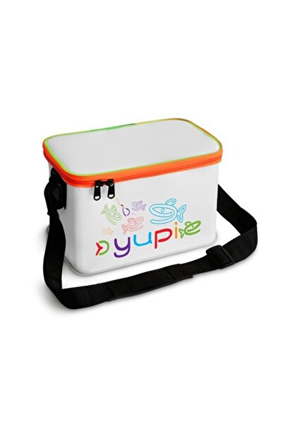 DELPHİN CarryAll EVA Kids Bag YUPIE, white with red details, 28x18x18 cm