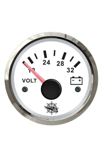OSCULATI Voltmetru 18/32 V alb (lucios),