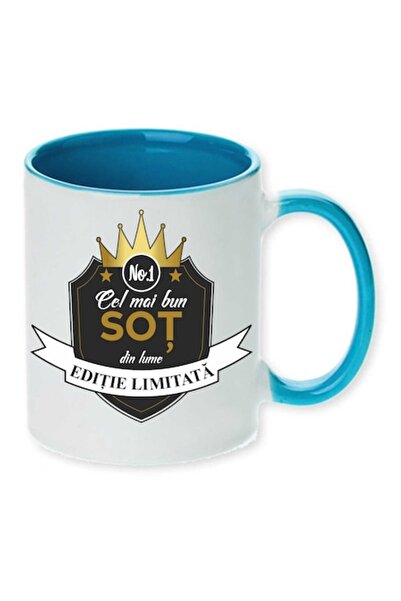 CRD PRINT Personalized mug with print "Best Husband", Blue, Ceramic, 330 ml,