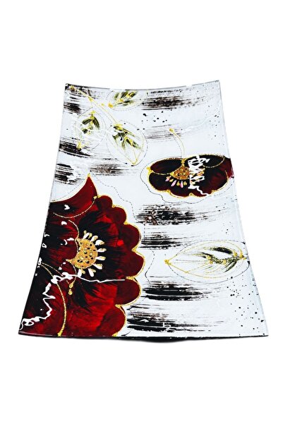 OEM Glass platter with snowflakes pattern, decorative, 30x45 cm