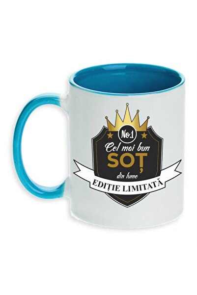 CRD PRINT Personalized mug with print "Best Husband", Blue, Ceramic, 330 ml,