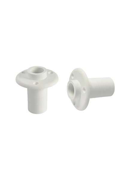 GFN Aluminum-plated Plastic Gangway Support with Internal Nylon Sleeve — 73 mm OD, 26 mm Hole, 82 mm H