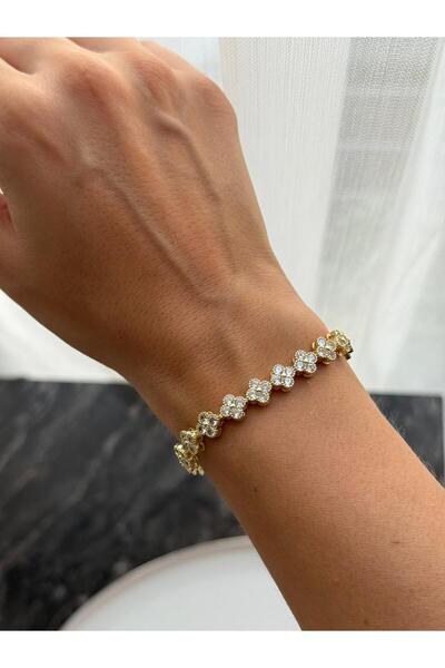 Nera Accessories Taşlı yonca bileklik