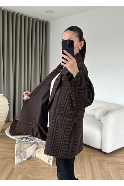 manana fashion Fish Scale Medium Size Oversized Coat