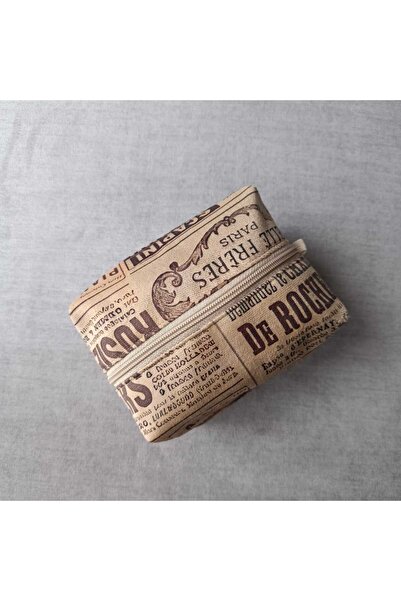 SevAte Handmade Vintage Newspaper Printed Large Size Makeup Bag & Organizer