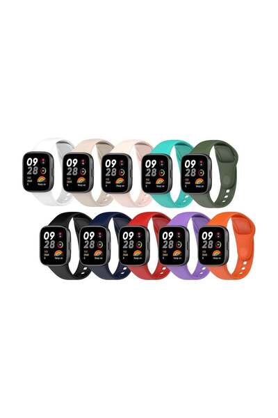 Generic Silicone Bands Compatible with Redmi Watch 3 – 10-Pack Multicolor Quick Release Strap