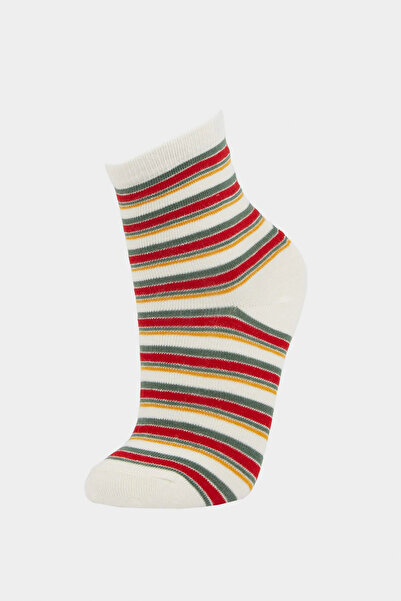 DeFacto F4719A8KR1 Многоцветни дълги памучни чорапи за момчета, 5 чифта