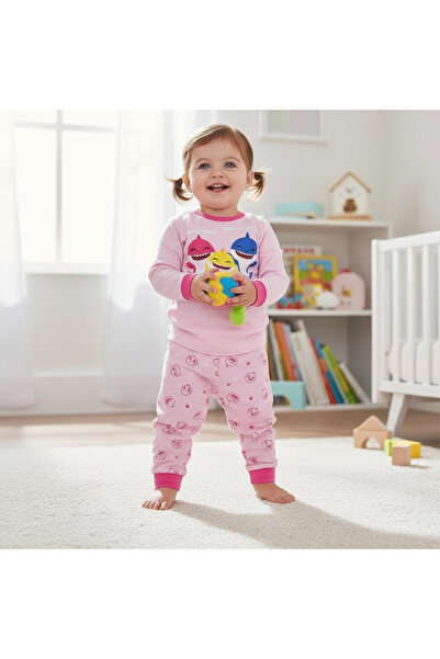 Nikelodeon Pijamale pentru fete cu licență Baby Shark, 12 luni+