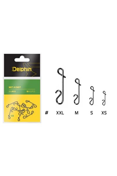 DELPHİN Monturi fără noduri C-02, set de 10, negru/maro