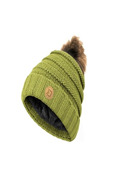 DELPHİN FolkSchool Beanie, One Size, Green, Autumn-Winter