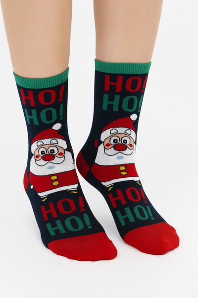 SAYSEZ Unisex Christmas Patterned Colorful Socks Christmas Happy New Year