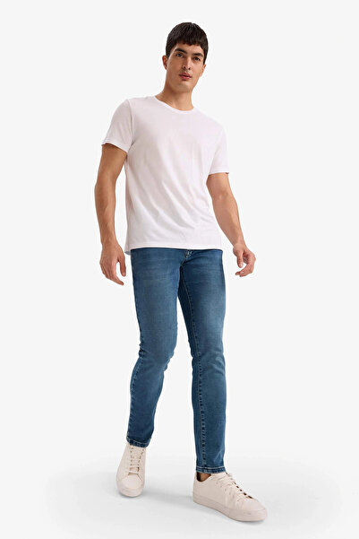 DeFacto G3245Axnm34 Blue Pedro Slim Fit Slim Fit Regular Waist Narrow Leg Jeans