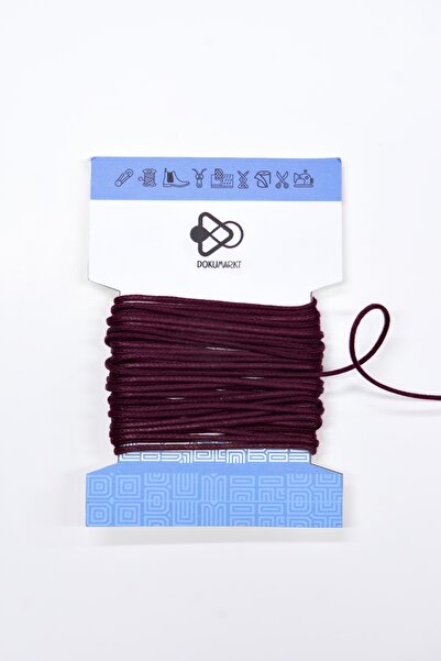 Dokumarkt Snur rotund ceară de 1,5 mm - Snur rotund din bumbac ceară - 10 metri