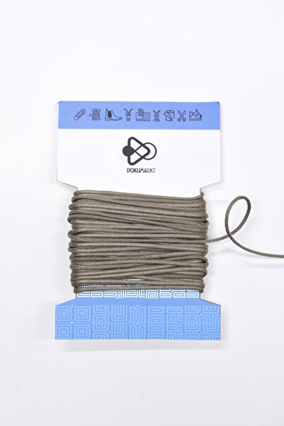 Dokumarkt Snur rotund ceară de 1,5 mm - Snur rotund din bumbac ceară - 10 metri