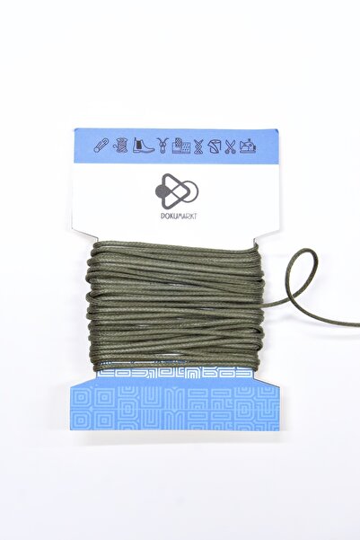 Dokumarkt 1.5 mm Round Waxed Cord - Waxed Cotton Round Cord Lacing - 10 Meters
