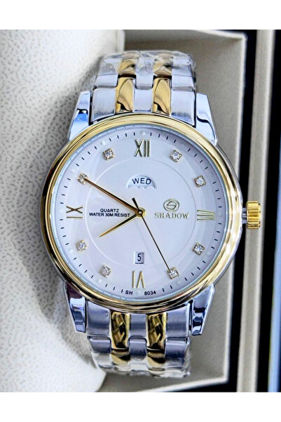 SHADOW Luxury Men's Watch - Day & Date Function - Classic Design with Crystal Markers