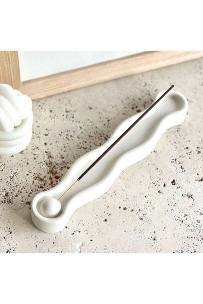 Glowry Home Wave Tütsülük - Modern İskandinav Tarz Tütsülük - Beyaz