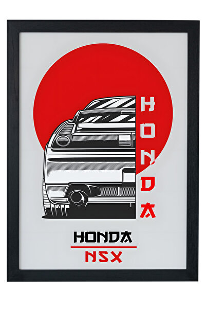 gxe.art Pictură cu poster cu cadru din lemn Honda NSX – Icona supercarului ja...