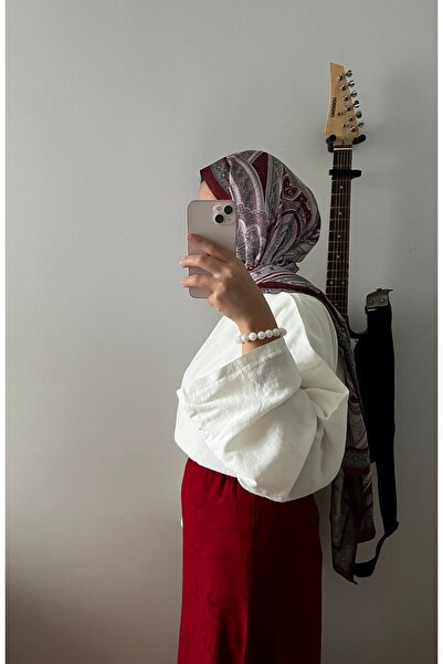 FASİON Patterned Red Skirt