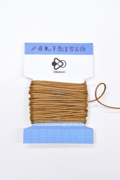 Dokumarkt Snur rotund ceară de 1,5 mm - Snur rotund din bumbac ceară - 10 metri